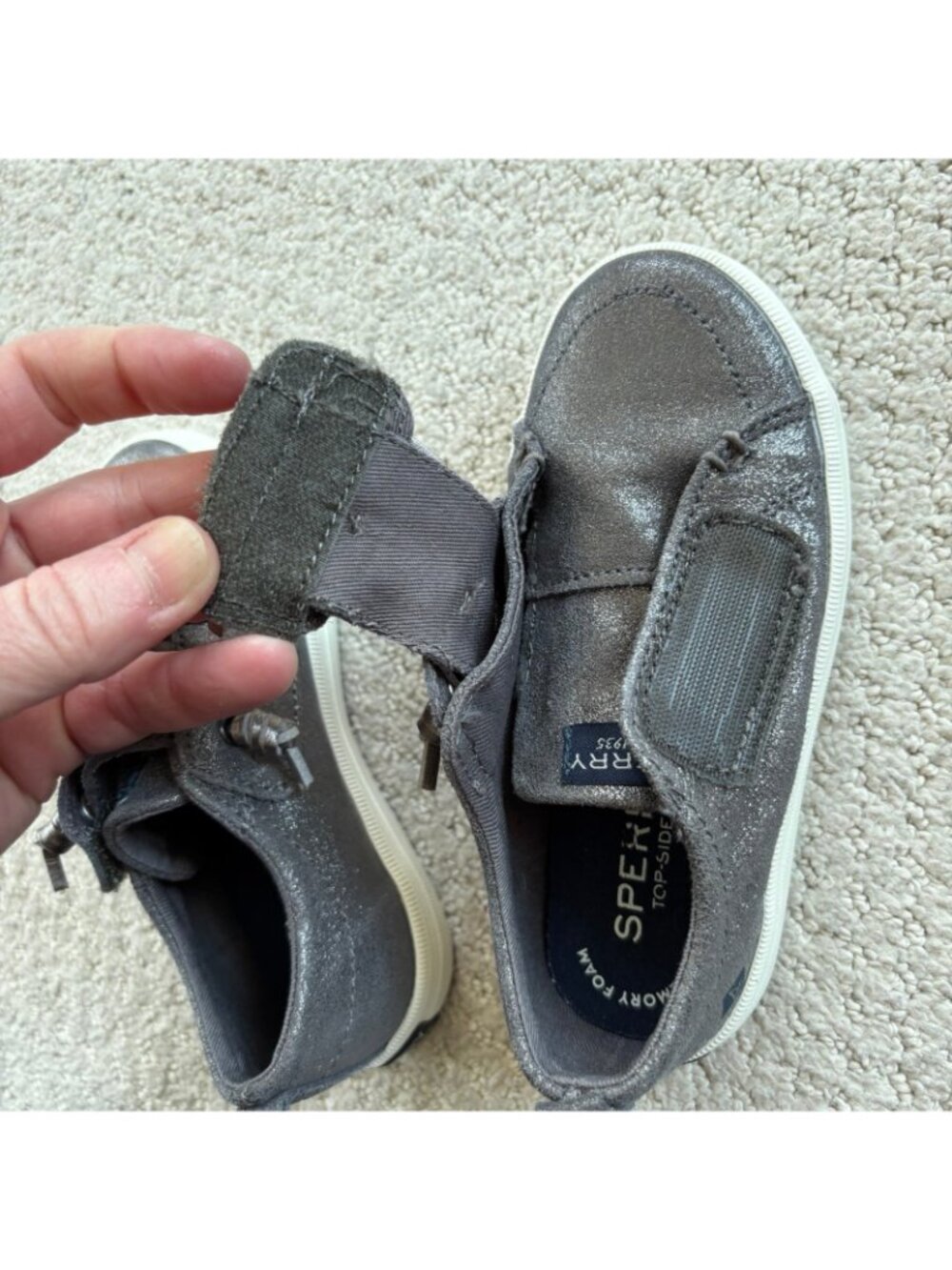 Sperry gray sparkle loafer sneakers - Picture 6 of 8